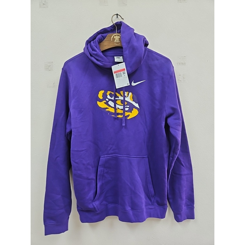 Nike Louisiana State University LSU Football Tigers Hoodie Sweatshirt Mens L